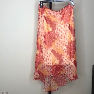 La Belle Orange Floral Skirt